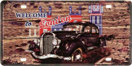 Ласкаво Просимо До Лондона / Welcome To London (ms-001859) Металева табличка - 15x30см