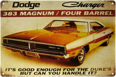 Dodge Charger 1969 (ms-003181) Металева табличка - 20x30см