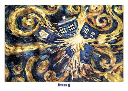 Доктор Кто (Взрывающаяся Тардис) / Doctor Who (Exploding Tardis) (ps-001485) Постер/Плакат - Мега (100x140см)