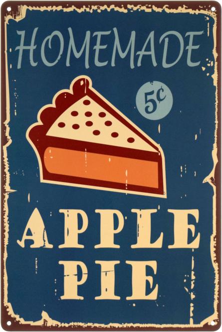 Домашній Яблучний Пиріг / Homemade Apple Pie (ms-003092) Металева табличка - 20x30см
