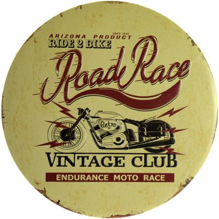 Дорожня Гонка / Road Race (Vintage Club) (ms-002016) Металева табличка - 30см (кругла)