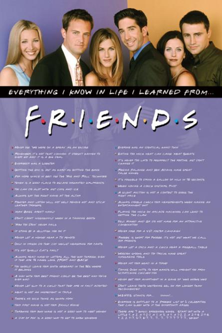Друзі (Все, Що Я Знаю) / Friends (Everything I Know) (ps-002106) Постер/Плакат - Стандартний (61x91.5см)