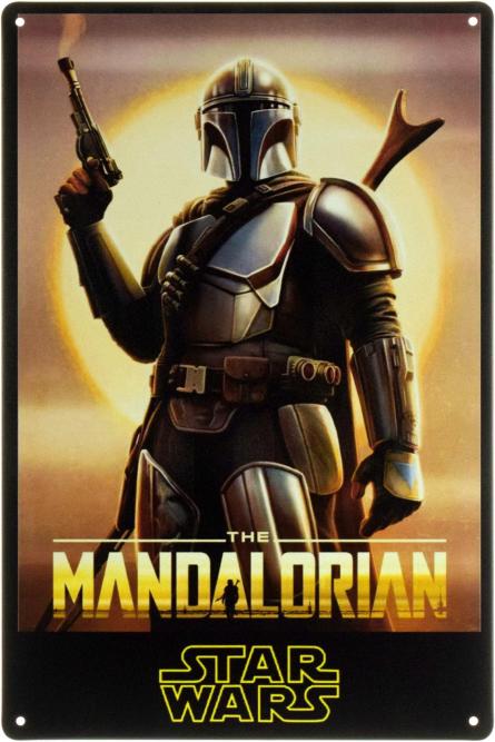 Звёздные Войны: Мандалорец / Star Wars: The Mandalorian (ms-103676) Металлическая табличка - 20x30см