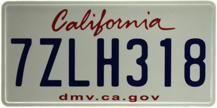 Каліфорнія / California 7ZLH318 (ms-103737) Металева табличка - 15x30см