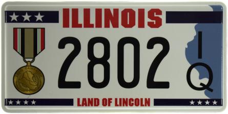 Іллінойс / Illinois 2802 (ms-103742) Металева табличка - 15x30см
