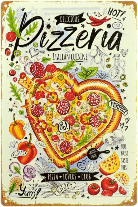 Піцерія (Італійська Кухня) / Pizzeria (Italian Cuisine) (ms-104024) Металева табличка - 20x30см