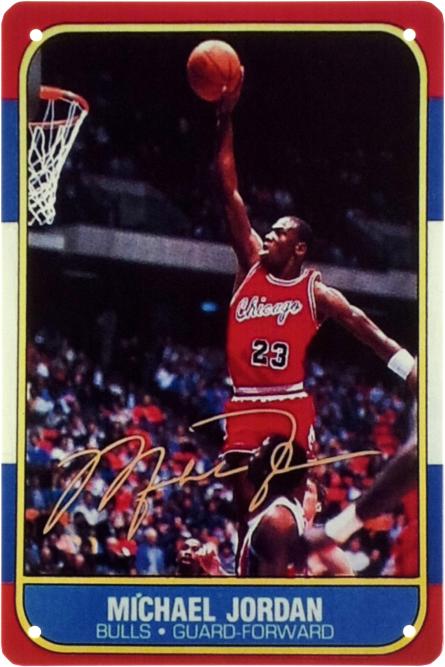 Майкл Джордан / Michael Jordan (Chicago Bulls Guard Forward) (ms-103396) Металлическая табличка - 20x30см