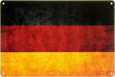 Флаг Германии (ms-104113) Металлическая табличка - 20x30см