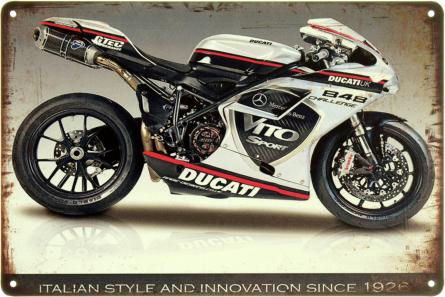 Ducati 848 (ms-104112) Металева табличка - 20x30см