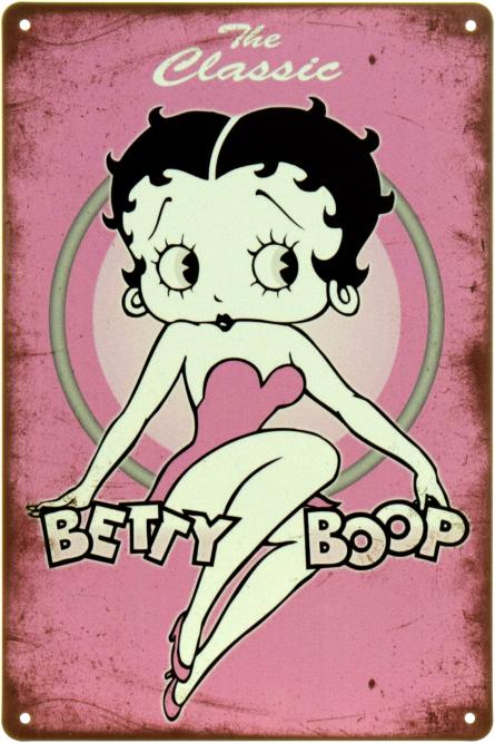 Ностальгічна Елегантність Бетті Буп / Betty Boop (ms-104367) Металева табличка - 20x30см