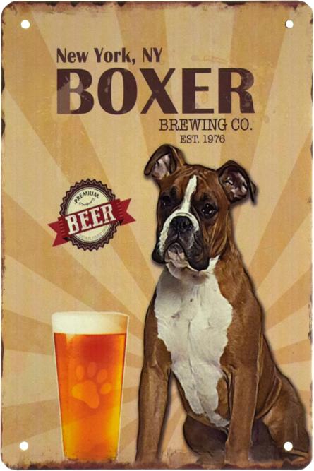 Пиво / Premium Beer (Boxer)  (ms-103485) Металлическая табличка - 20x30см