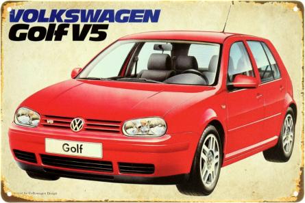 Volkswagen Golf V5 (ms-104119) Металева табличка - 20x30см