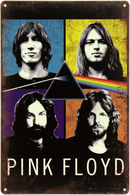 Pink Floyd: Четыре Титана (ms-104485) Металлическая табличка - 20x30см