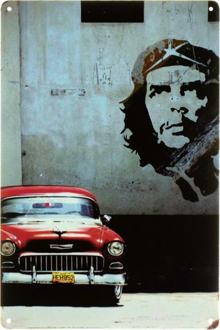 Че Гевара / Che Guevara (Red Car) (ms-103476) Металева табличка - 20x30см