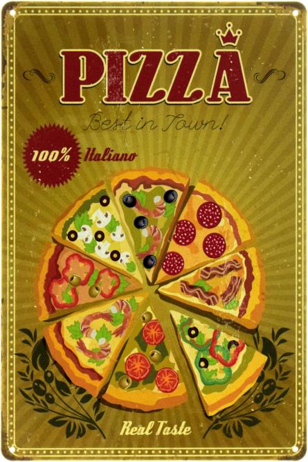 Pizza (ms-104479) Металева табличка - 20x30см