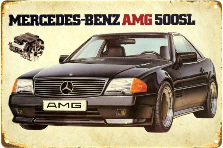 Mercedes-Benz AMG 500SL (ms-104104) Металлическая табличка - 20x30см