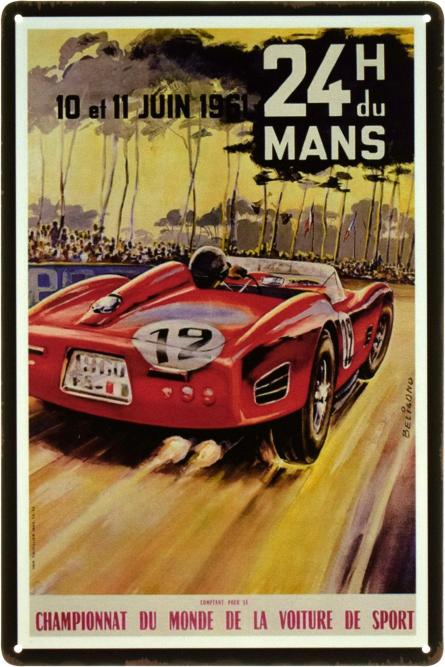 Le Mans 24H (1961) (ms-103448) Металлическая табличка - 20x30см