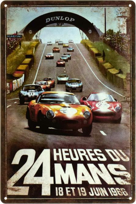 Le Mans 24H (1966) (ms-103449) Металева табличка - 20x30см