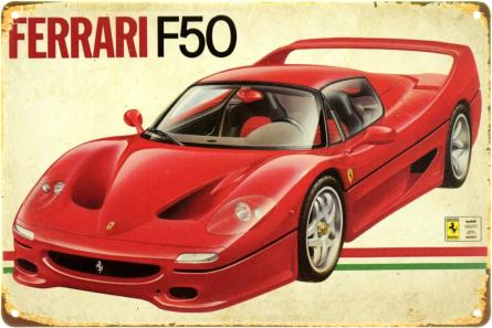 Ferrari F50 (ms-104087) Металева табличка - 20x30см