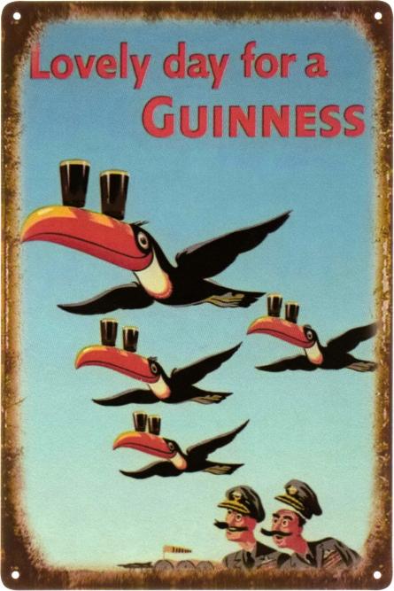 Прекрасный День Для Гиннесса (Тукан) / Lovely Day For A Guinness (ms-103454) Металлическая табличка - 20x30см