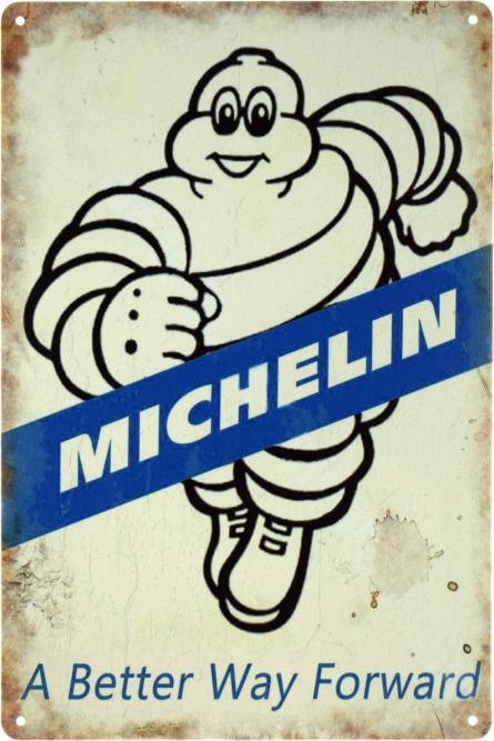 Мишлен / Michelin (A Better Way Forward) (ms-002228) Металлическая табличка - 20x30см