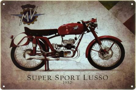 MV Agusta Super Sport Lusso (1952) (ms-00689) Металлическая табличка - 20x30см