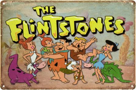 Флінстоуни / The Flintstones (ms-103536) Металева табличка - 20x30см