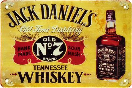Старая Винокурня Джека Дэниела / Jack Daniel's Old Time Distillery (ms-103414) Металлическая табличка - 20x30см