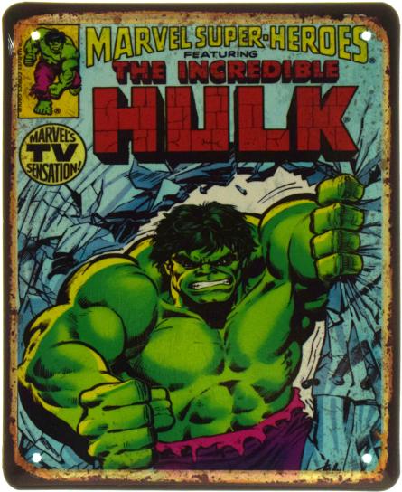Супергерої Марвел За Участю Неймовірного Халка / Marvel Super-Heroes Featuring The Incredible Hulk (ms-103622) Металева табличка - 18x22см