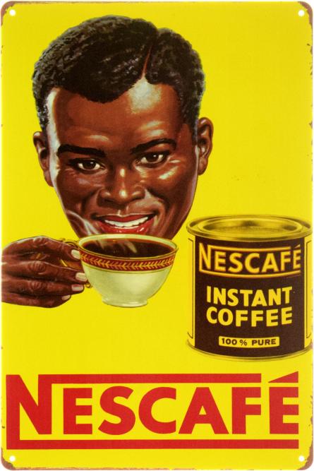 Nescafé (Растворимый Кофе) (ms-00549) Металлическая табличка - 20x30см