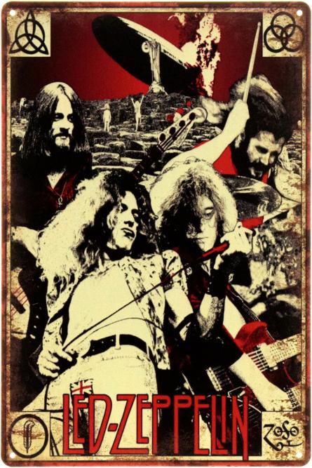 Led Zeppelin (Енергія Легенди) (ms-104469) Металева табличка - 20x30см
