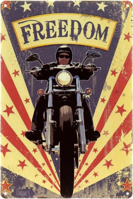 Дух Свободи: Freedom (ms-104420) Металева табличка - 20x30см