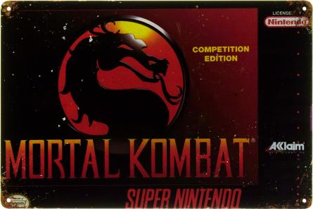 Mortal Kombat (Nintendo) (ms-103518) Металлическая табличка - 20x30см