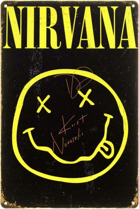 Nirvana (Krist Novoselic) (ms-104419) Металева табличка - 20x30см