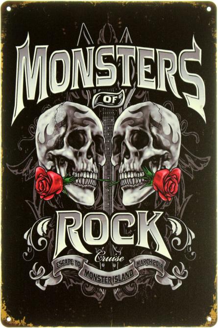 Монстри Року / Monsters Of Rock (ms-104043) Металева табличка - 20x30см