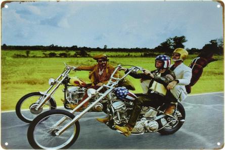 Безпечний Їздок (Від Безтурботного Їздця До Небраски) / Easy Rider (From Easy Rider To Nebraska) (ms-103401) Металева табличка - 20x30см