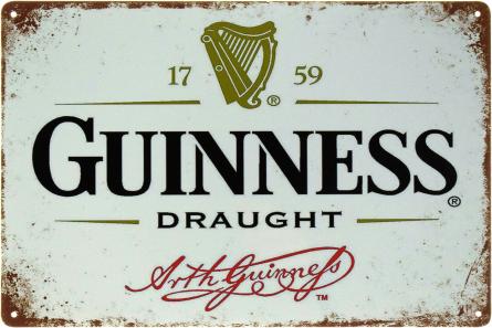 Guinness (Logo) (ms-103444) Металлическая табличка - 20x30см