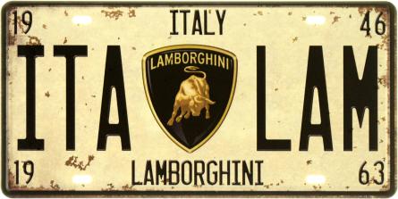 Italy Lamborghini (ITA LAM) (ms-104007) Металлическая табличка - 15x30см