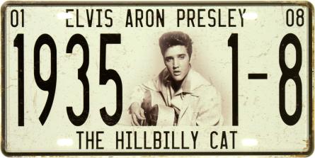 Элвис Пресли / Elvis Presley (1935 1-8) (ms-001111) Металлическая табличка - 15x30см