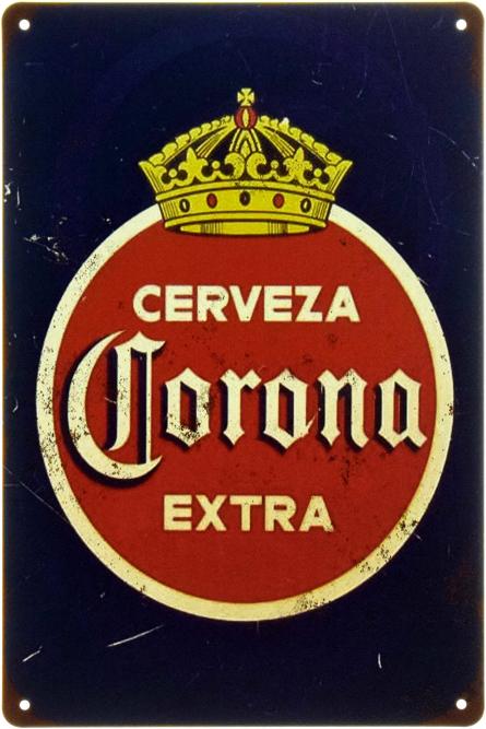 Corona Extra (Cerveza) (ms-104541) Металлическая табличка - 20x30см
