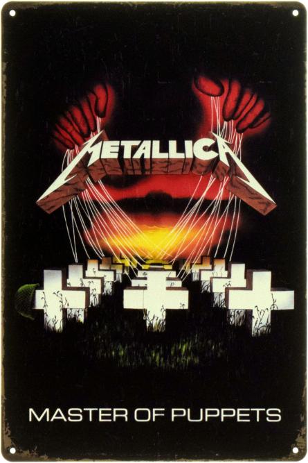 Metallica - Master Of Puppets (ms-104539) Металлическая табличка - 20x30см
