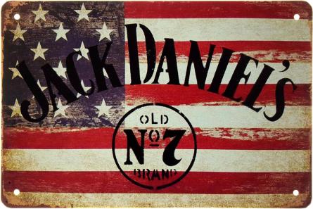 Jack Daniel's (Прапор США) (ms-103538) Металева табличка - 20x30см