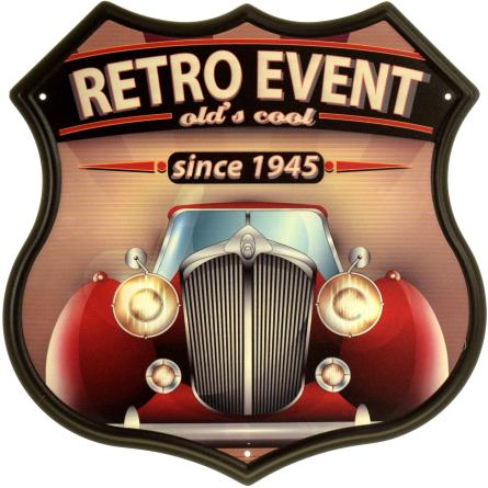 Подія В Стилі Ретро / Retro Event Old's Cool (Since 1945) (ms-104184) Металева табличка - 30x30см
