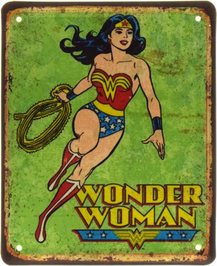 Чудо-Женщина / Wonder Woman (ms-103578) Металлическая табличка - 18x22см