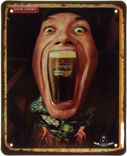 Guinness (Beer Point) (ms-103545) Металева табличка - 18x22см