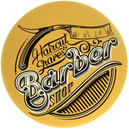 Барбершоп (Стрижка И Бритье) / Barber Shop (Haircut & Shaves) (ms-104143) Металлическая табличка - 30см (круглая)