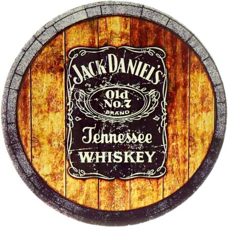 Jack Daniel’s (Бочка) (ms-104150) Металлическая табличка - 30см (круглая)