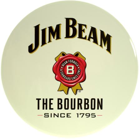 Jim Beam The Bourbon Since 1795 (ms-104151) Металева табличка - 30см (кругла)