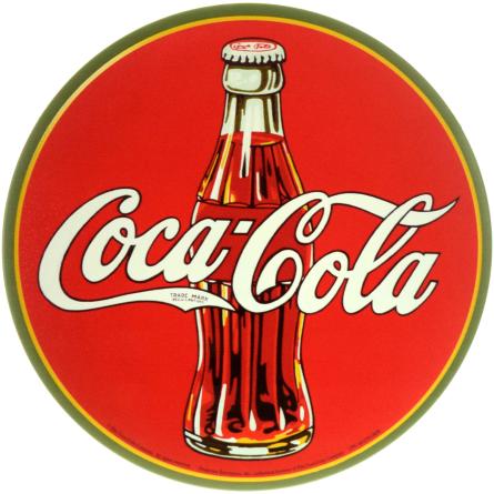 Кока-Кола (Оригінал) / Coca-Cola (ms-104154) Металева табличка - 30см (кругла)