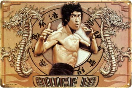 Брюс Лі (Дух Бойових Мистецтв) / Bruce Lee (ms-104594) Металева табличка - 20x30см